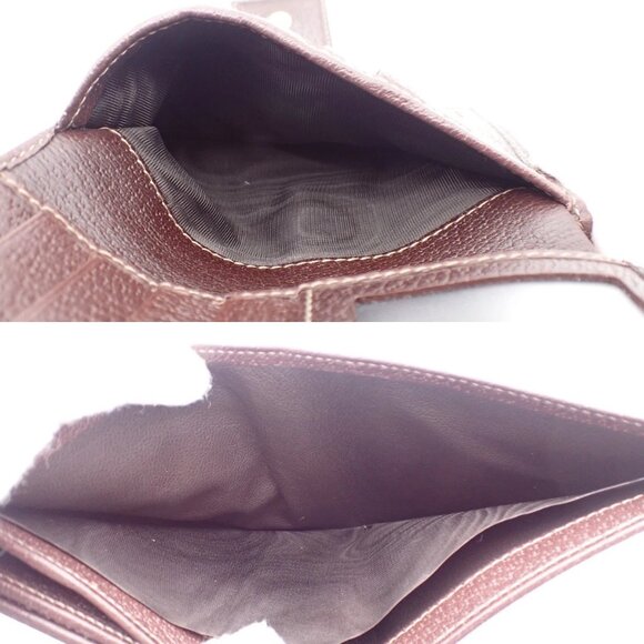 GUCCI Abbey GG Pattern Bifold Wallet Purse Canvas Leather Brown GHW 34YH606Pleas - Picture 10 of 14